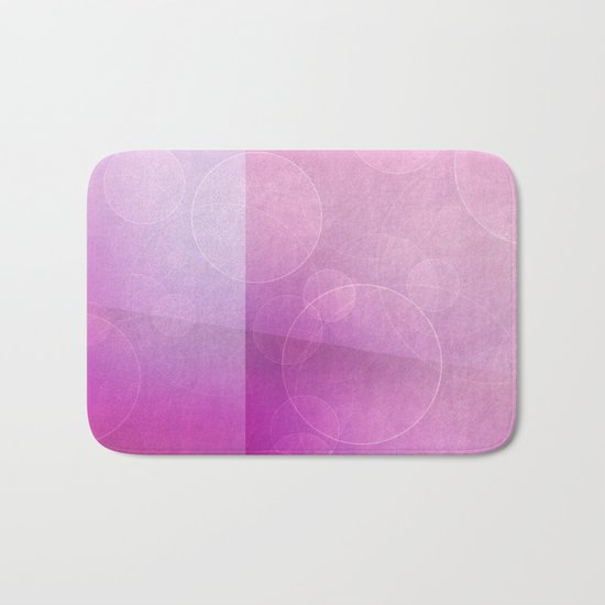 pink abstract circles background Bath Mat