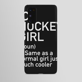 Ice Hockey Girl Definition, Black and White Android Case