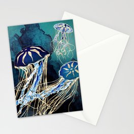 Metallic Jellyfish III Stationery Card