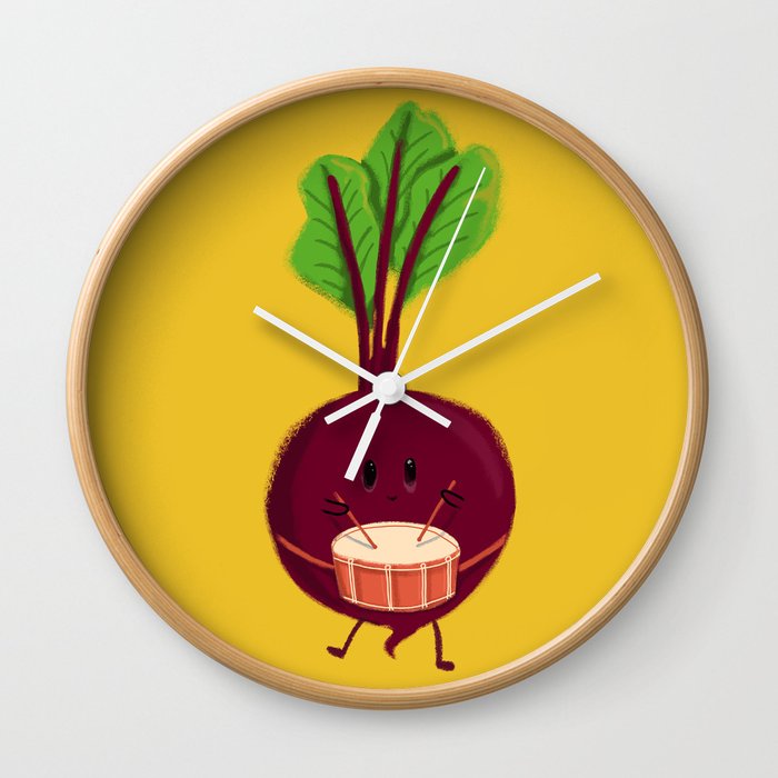 Beet's drum beat Wall Clock