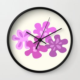 Minimal flower composition 3 Wall Clock