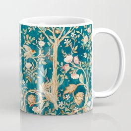 William Morris Vintage Melsetter Teal Blue Green Floral Art Coffee Mug