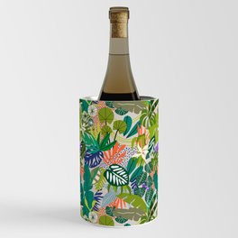 Simple drawing of abstract jungle Wine Chiller