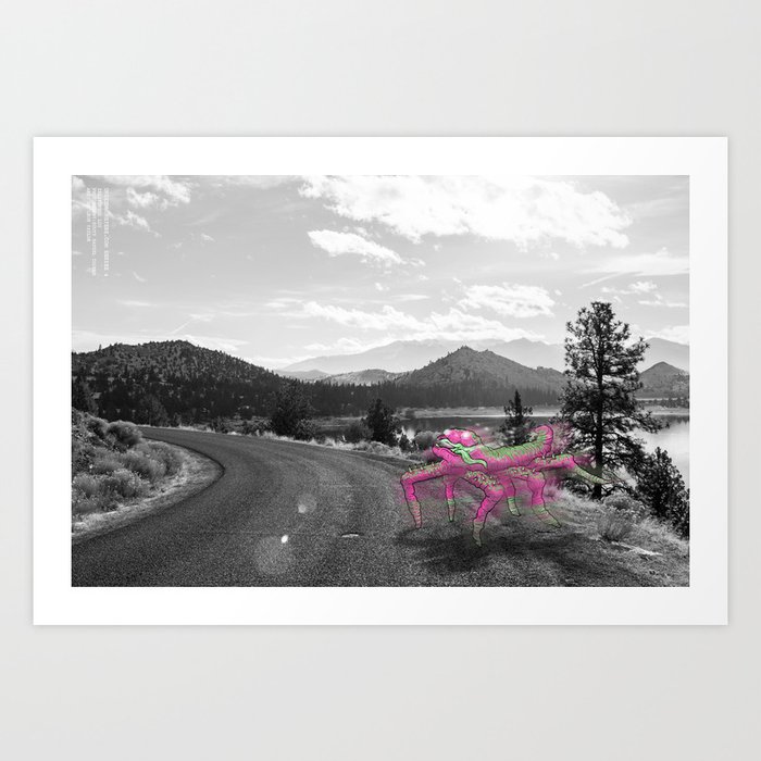 Unseen Monsters of Mount Shasta - Telitoptoo Lou Art Print
