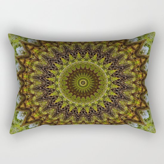 Kaleidoscope No. 6 - Green Rectangular Pillow