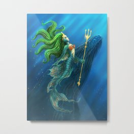 Mermaid Queen Metal Print