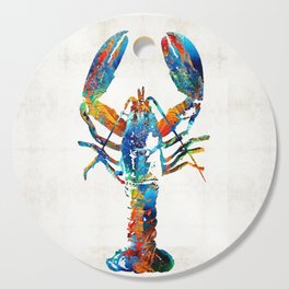 Colorful Lobster Art by Sharon Cummings Cutting Board