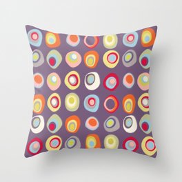 Atomic Circles | Mid Century Modern Style Throw Pillow