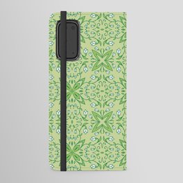 Light Green Flowers Garden Android Wallet Case