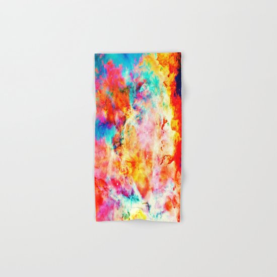 Colorful Abstract Nebula Hand & Bath Towel