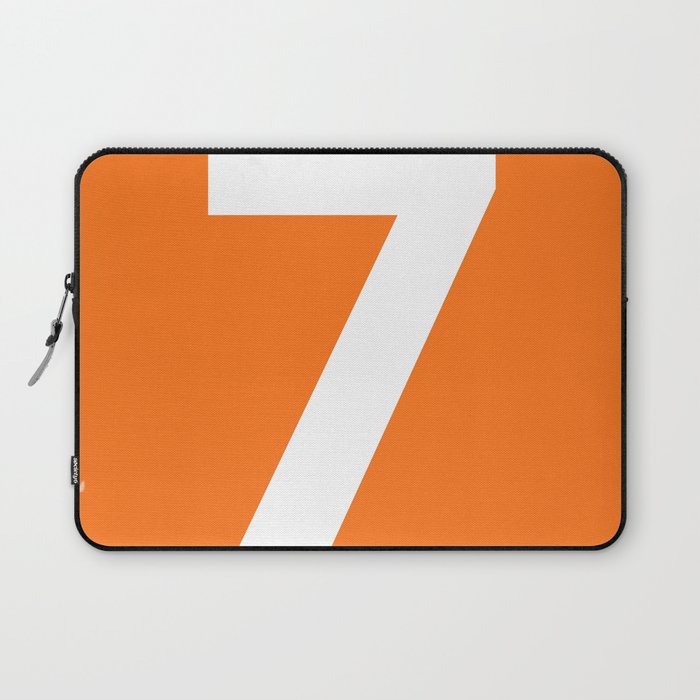 Number 7 (White & Orange) Laptop Sleeve