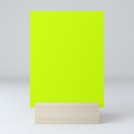 Bright green lime neon color Mini Art Print
