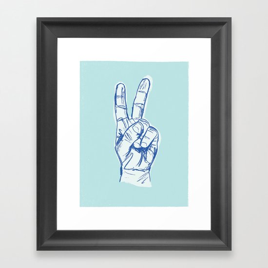 Peace by Hand Framed Art Print