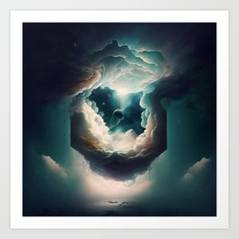 Dreamscapes: The Journey of Hope and Aspirations Trapped in a Coma Art Print
