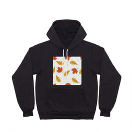 White, Orange & Red Color Autumn Pattern Design  Hoody