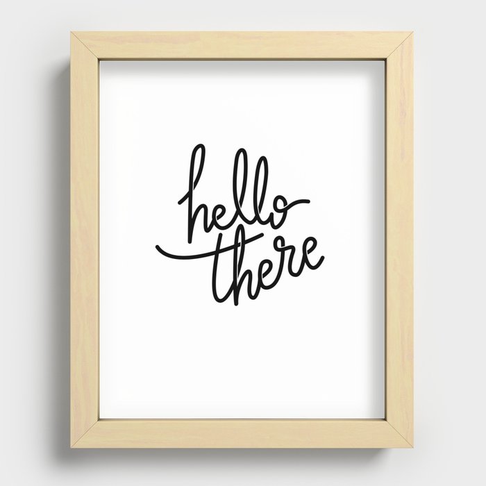 Hello There Recessed Framed Print