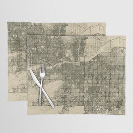 USA, Tempe - Vintage City Map Placemat