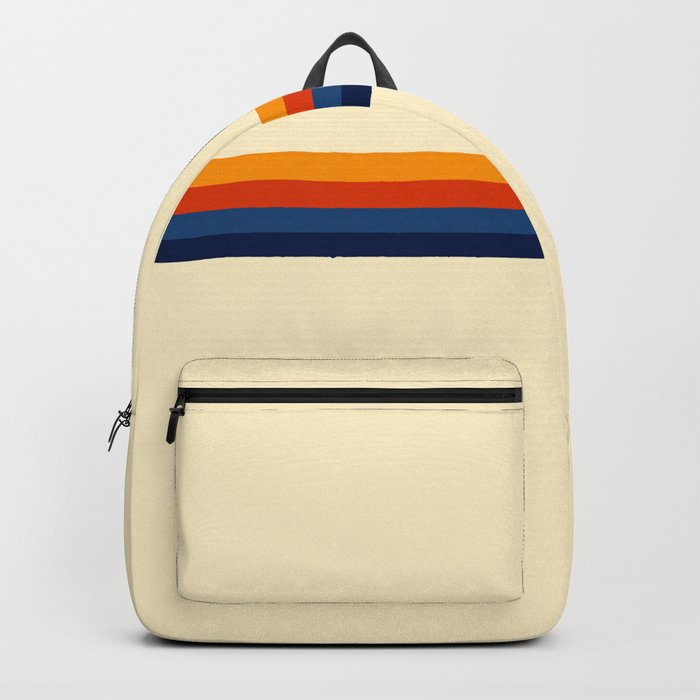 Haruhisa - Classic Minimal Retro Stripes Backpack