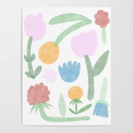 Mixed Florals Poster