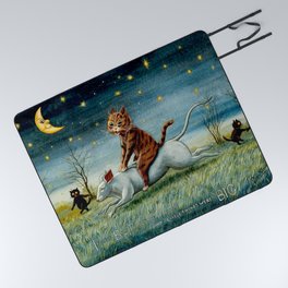 'If Only Big Things Were Little, and Little Things Were Big' by Louis Wain Picnic Blanket