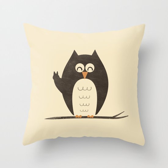 Peace Owlt Throw Pillow