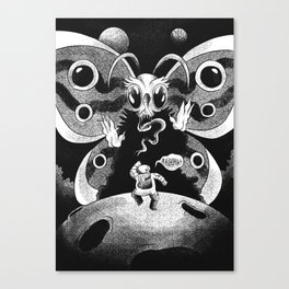 Scary Butterfly in Outer Space Canvas Print