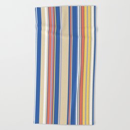 Vintage Summer Stripes Beach Towel