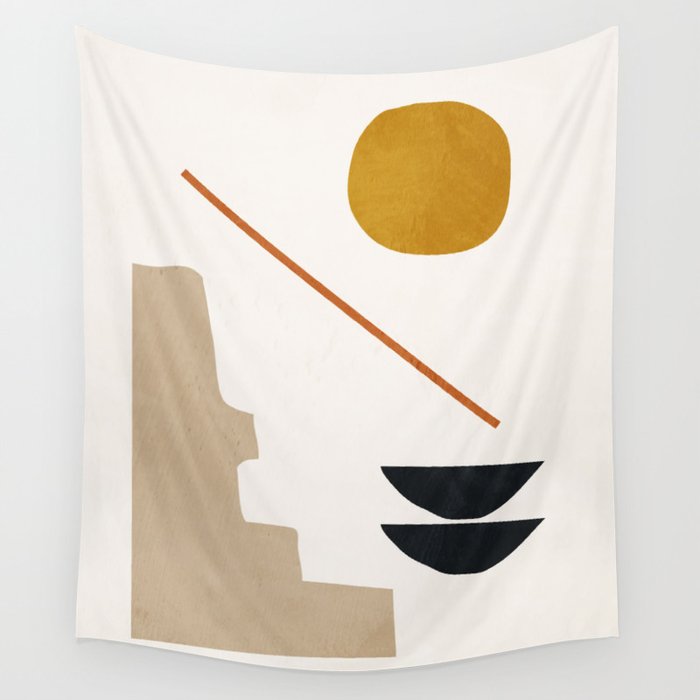 abstract minimal 6 Wandbehang | Graphic-design, Digital, Abstrakt, Minimal, Geometrisch, Shapes, Illustration, Jahrhundertmitte, Contemporary, Modern
