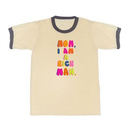 Mom, I Am A Rich Man T Shirt | Graphicdesign, Navy, Positive, Typography, Popart, Type, Mustard, Colorblock, Orange, Feminist 