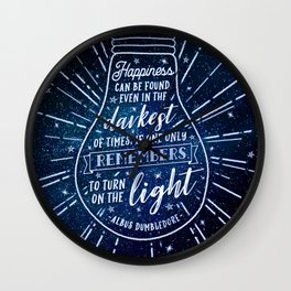 Happiness can be found Wall Clock