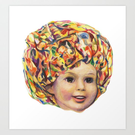 Lollipop Glump (Shirley Temple Portrait) Art Print