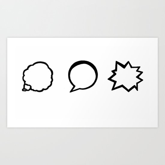 Thought. Speech. Action. Art Print