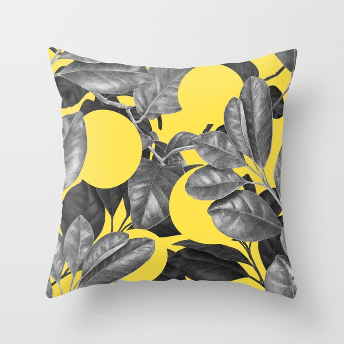 Summer lemon  Throw Pillow