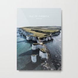 Isle of Purbeck, England Travel Artwork Metal Print