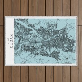 Kyoto - Japan Soft City Map AED9E0 Outdoor Rug