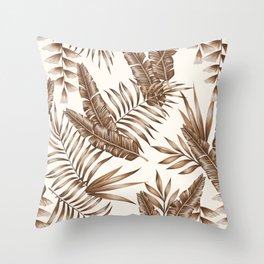 Tropical Modern - Off White  Throw Pillow