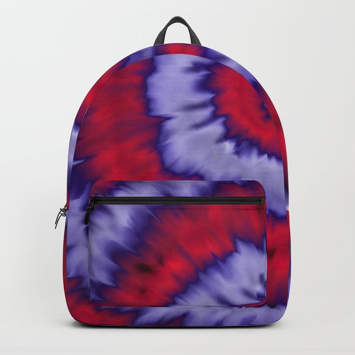 Dark Red Spiral Tie-dye Backpack