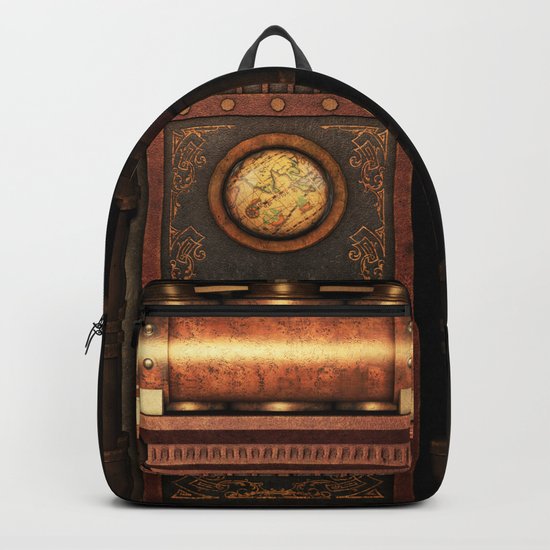 Steampunk Generator Bronze Backpack