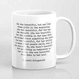 She Was Beautiful, F. Scott Fitzgerald, Quote Coffee Mug