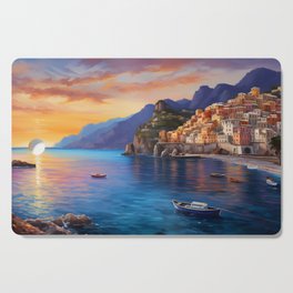view of the Amalfi coast Italy Cutting Board