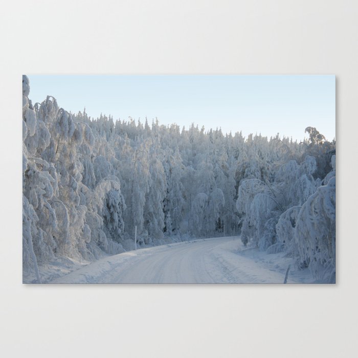 Snow Road 3 Canvas Print