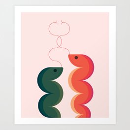 Snake Kissss Art Print