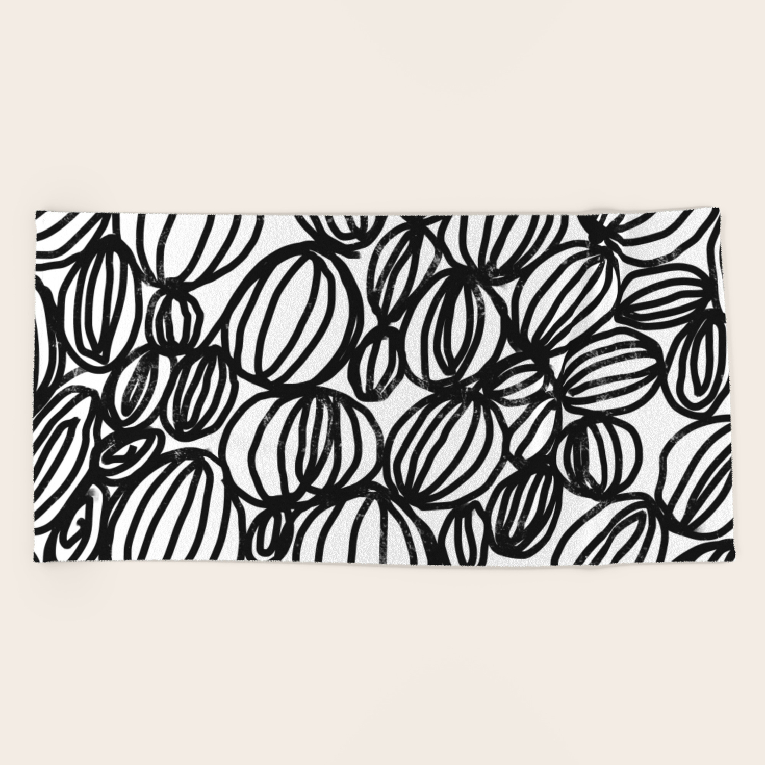 Loop Black And White Minimalist Abstract Painting Mark Making Art