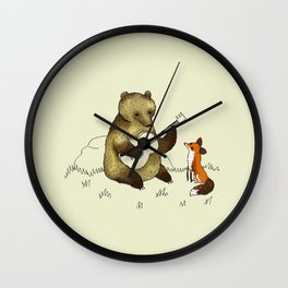 Bear & Fox Wall Clock