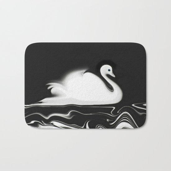 Swan Painting Bath Mat