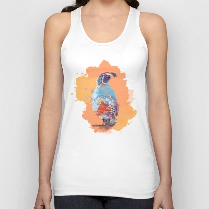 Across the Painted Desert - Quail Digital Illustration Tank Top