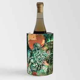 Cthulhu vs Godzilla Wine Chiller