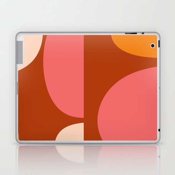 Abstract mid century warm shape design 1 Laptop & iPad Skin