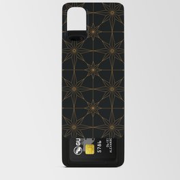 Dark Gold Stars tile pattern. Geometric ornament. Digital Illustration Background. Android Card Case