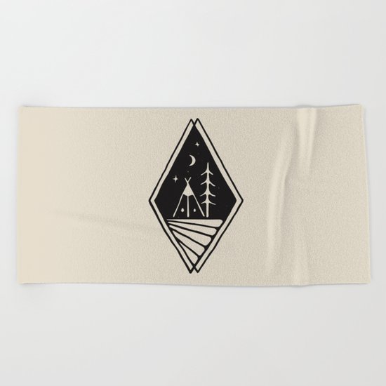 Night Camp Beach Towel